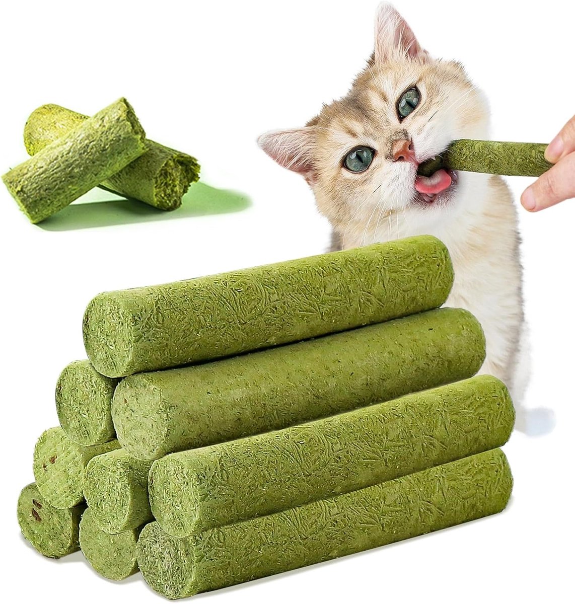 50 g, vriesgedroogd, snacks voor katten voor tandverzorging en het verwijderen van haarballen, kattenmunt