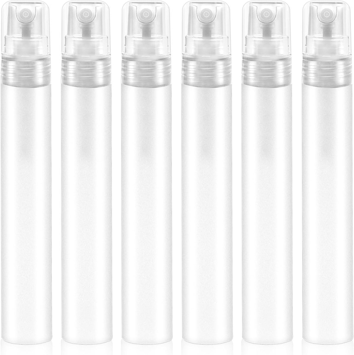 Lens 6 stuks kunststof parfum, navulbaar, 8 ml, mini-spuitfles, draagbare lege parfummonsterflessen voor reizen en uitgaan