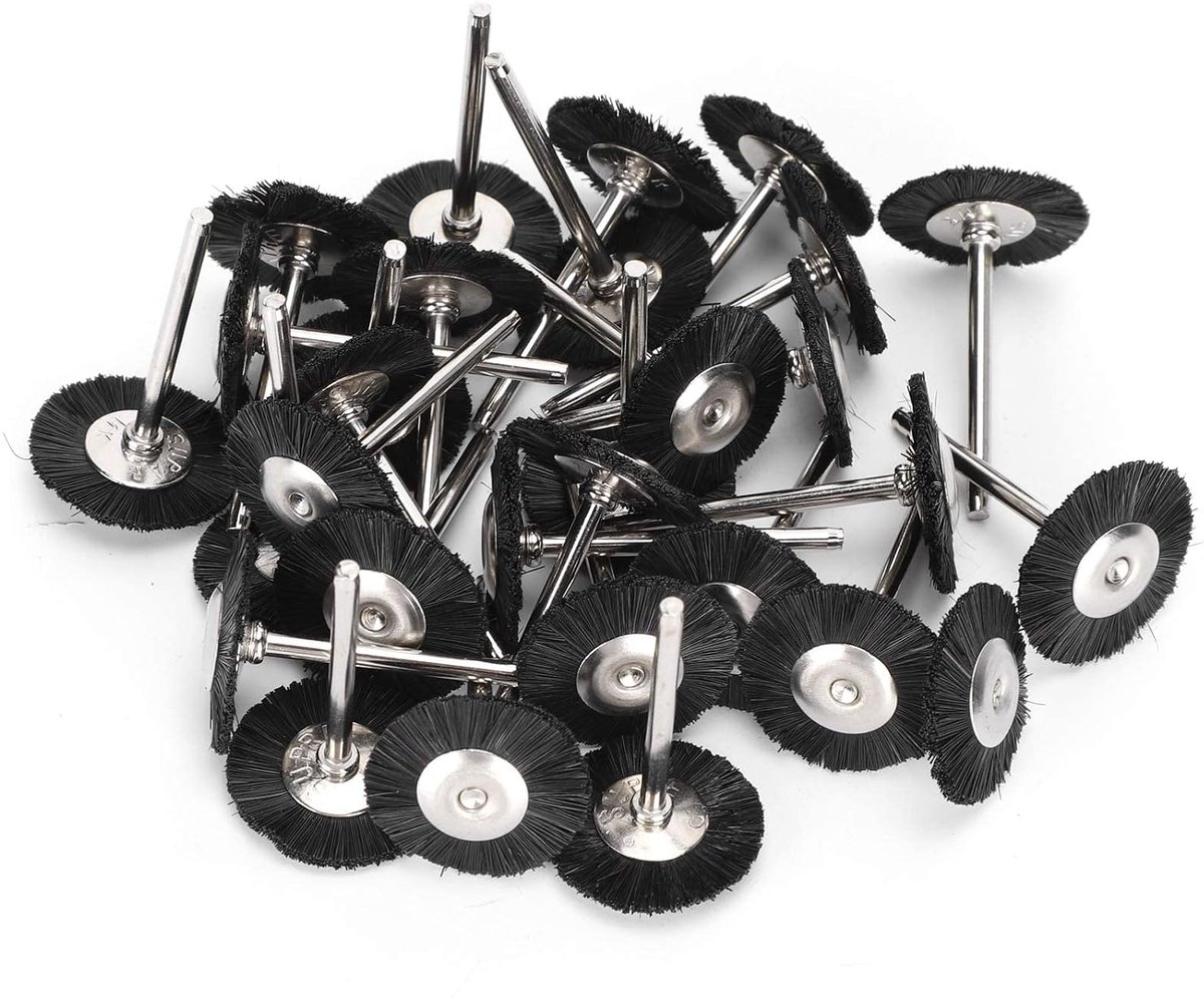 Dailygoods- Draadborstel Set 30 Stuks - Borstelset Boormachine - Borstelstrip - Roestvrij Staal - Messing - Geschikt voor Houten Polijsten