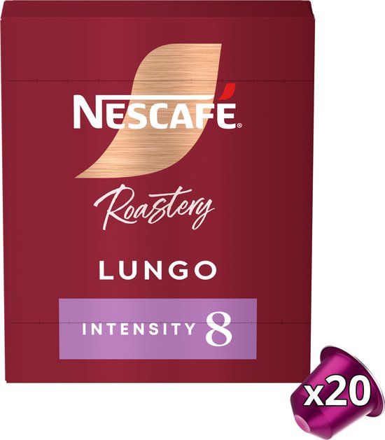 Nescafé Roastery Lungo koffiecup, intensiteit 8, 20 stuks.
