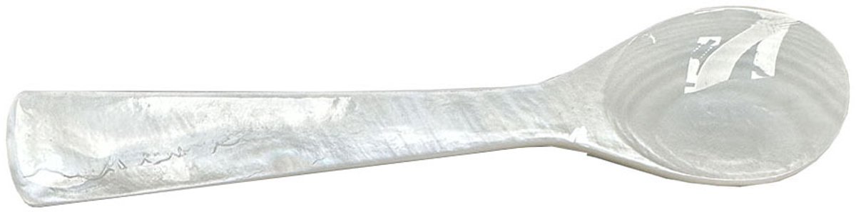 2 stuks - schelplepel - kaviaarlepel - 12 cm lang - koffielepel - geschikt voor het plaatsen van kaviaar, koffie, zout, jam en kruiden (roze)