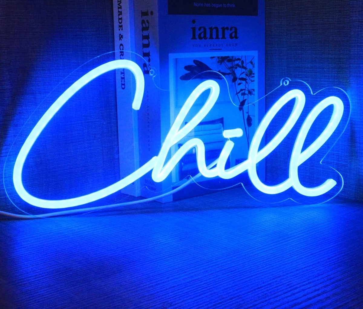 Neon Signs Neon Lights voor Blauwe Slaapkamer Decor Decoratieve Letters voor Kinderkamer Muur Gamer Kamer Shop Bar Kerstfeest USB Power (13,8 * 6,7 inch)