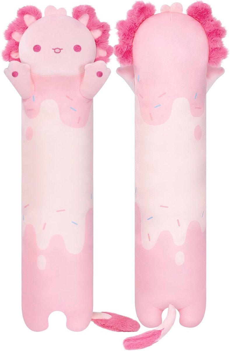 Roze Axolotl Knuffel 50cm Zachte Pluche Knuffel Schattig Speelgoed voor Kinderen Slaapkussen Cadeau