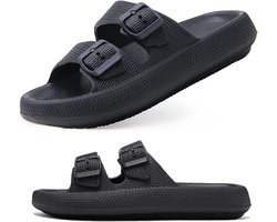 Slides Slippers Dames Heren Antislip Cushionaire Sandals Dikke Sloffen Teenslippers Zool Unisex Zachte Bathing Beach Maat 34-48