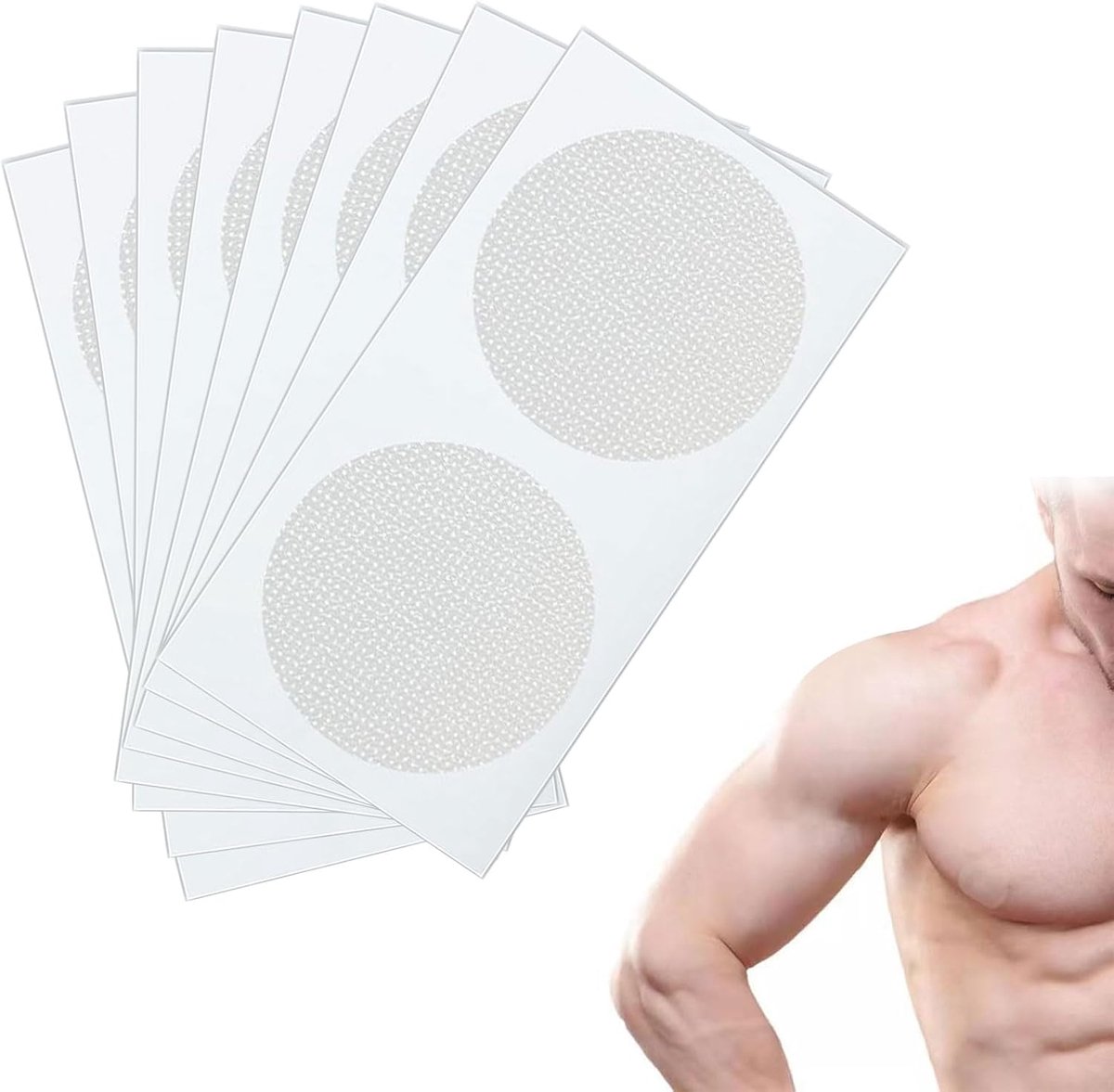 Tepelbandjes voor mannen, onzichtbare tepelafdekking, ideaal voor marathonlopers, 30 paar (transparant)