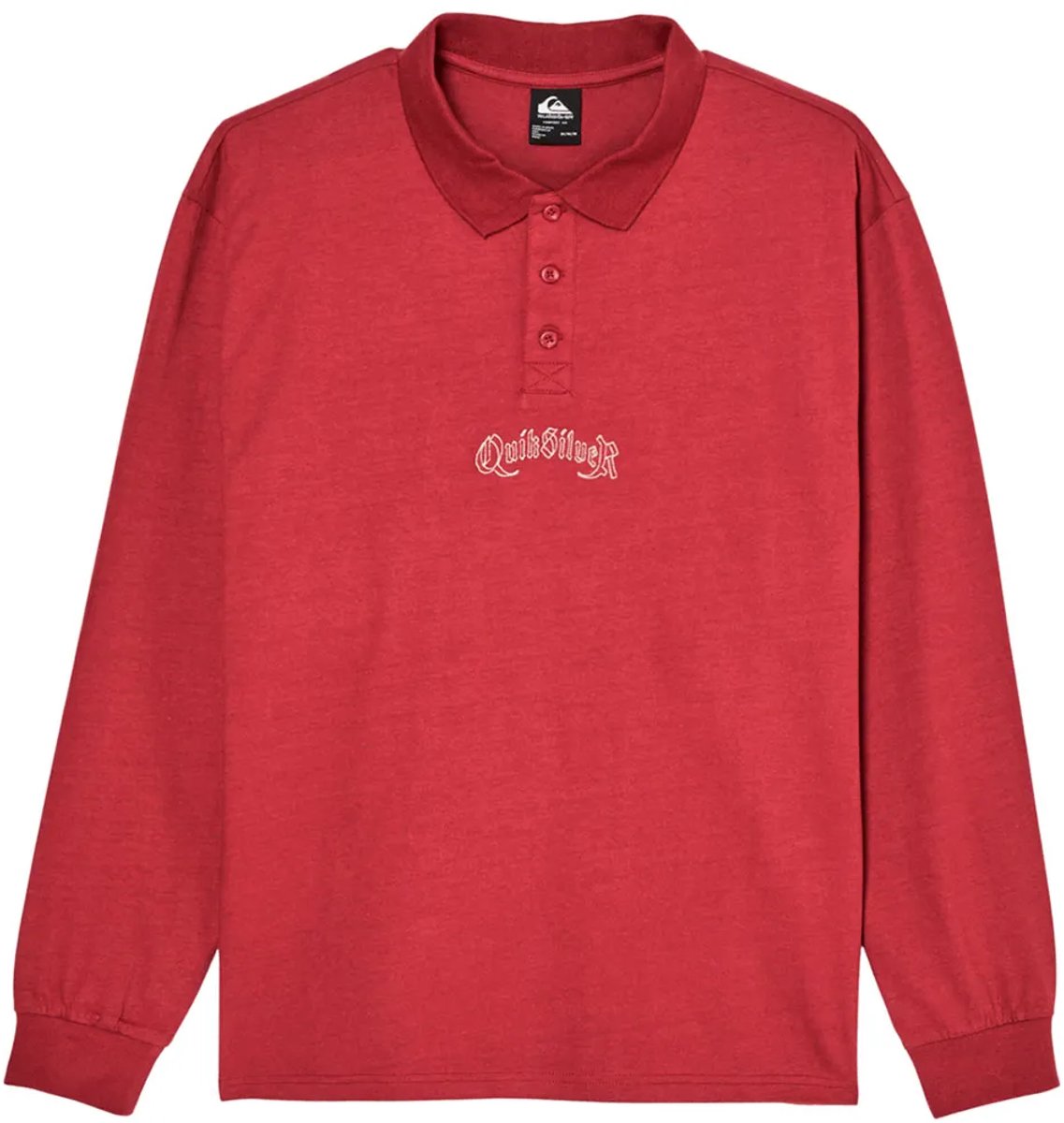 Quiksilver Belem Heavy Lange Mouw Poloshirt XL Man Rood