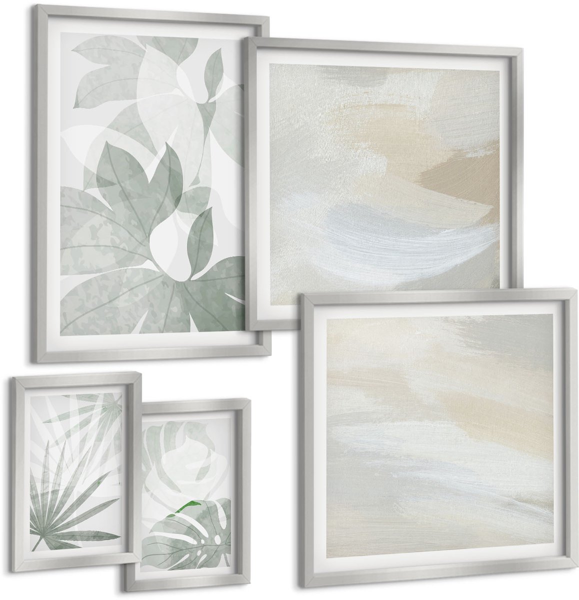 Coloray 5-Delige Schilderij Set - Uitzichten Op Venetië Met Kanalen En Stedelijke Architectuur. - 20 x 30 cm - Wanddecoratie - Moderne Interieurdecoratie - Muurdecoratie