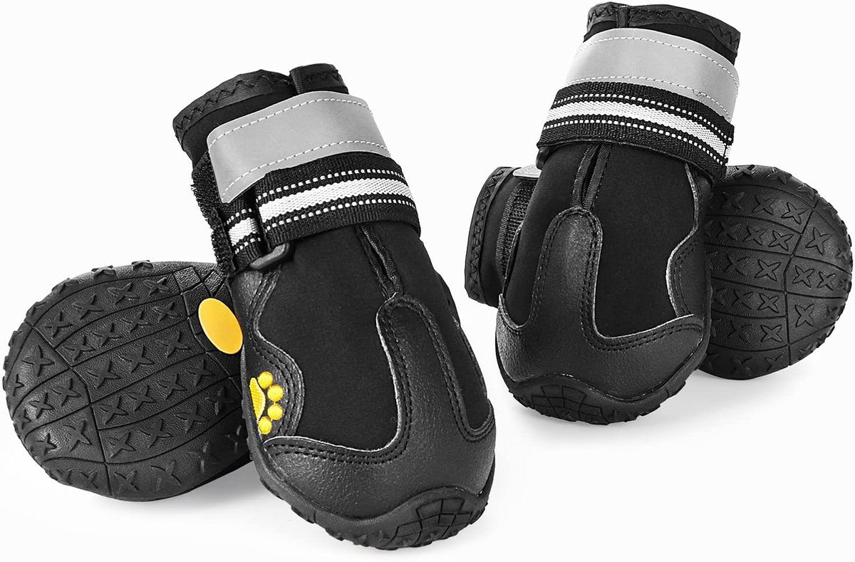 Schoenen, waterdichte hondenschoenen met reflecterende riemen en antislipzool voor middelgrote en grote honden (4#)