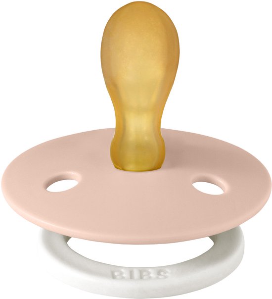BiBS - Glow in the Dark - Maat 1 - Fopspeen - Symmetrisch - Blush Glow / Vanilla Glow van BIBS — afbeelding 2