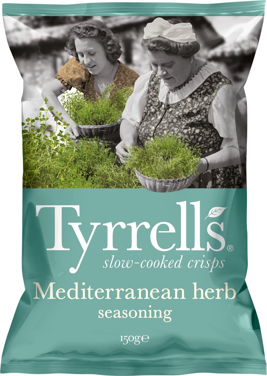 Tyrrells Black Garlic & Sour Cream - Chips - 10 x 150 gram