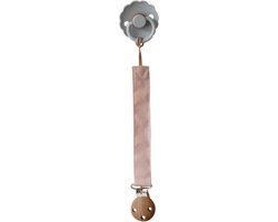Mushie Fopspeenkoord 2-Pack - Linen Blush/Cream van Merkloos — afbeelding 3