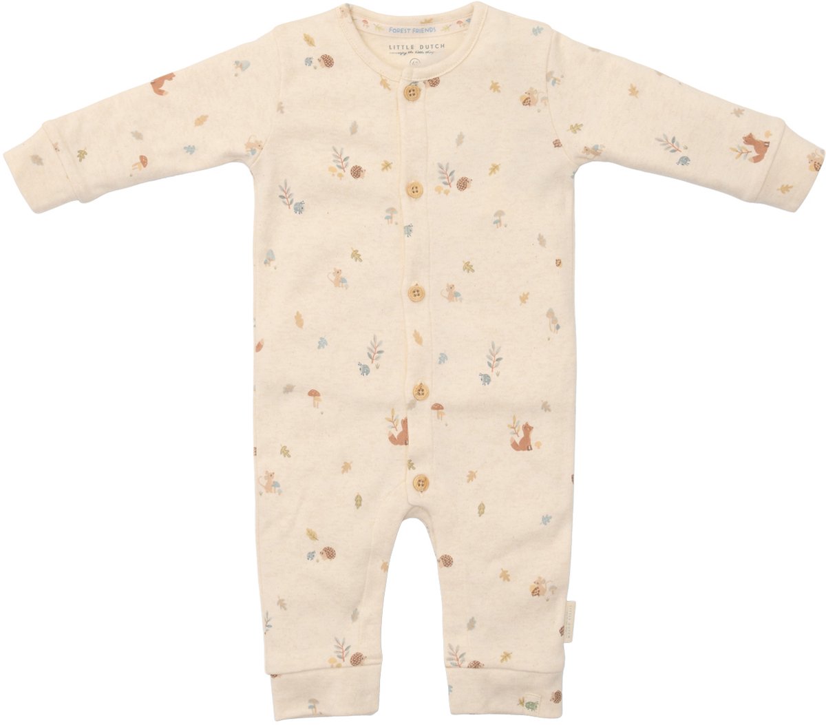 Little Dutch Boxpak - Maat 50 - Boxpakje Jongens - Zand, Beige - Forest Friends Newborn Forest Nature