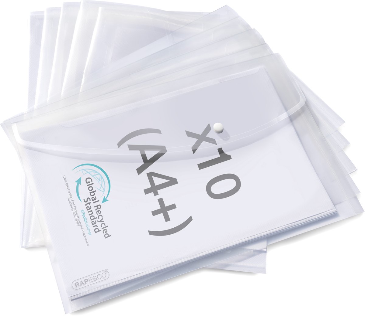 Rapesco - Documentenmappen - A4+ Transparant 10 stuks - RP-1816