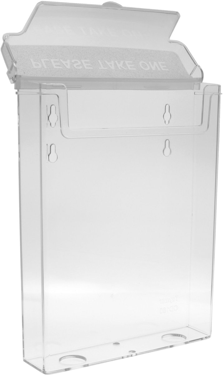 Taymar A5 brochurehouder, brochurebox met deksel, weerbestendig (ook geschikt voor buiten) - ShopVlot