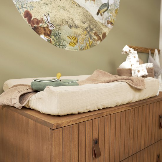 Meyco Baby Uni aankleedkussenhoes - pre-washed hydrofiel - soft sand - 50x70cm — afbeelding 5