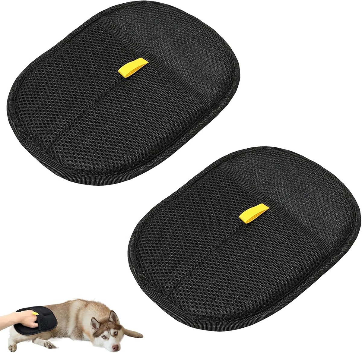 Herbruikbare Handschoenen voor Huisdieren, Dubbelzijdige Verzorgingshandschoenen voor Dieren, Statische Haarverwijdering, Ideaal voor Katten en Honden