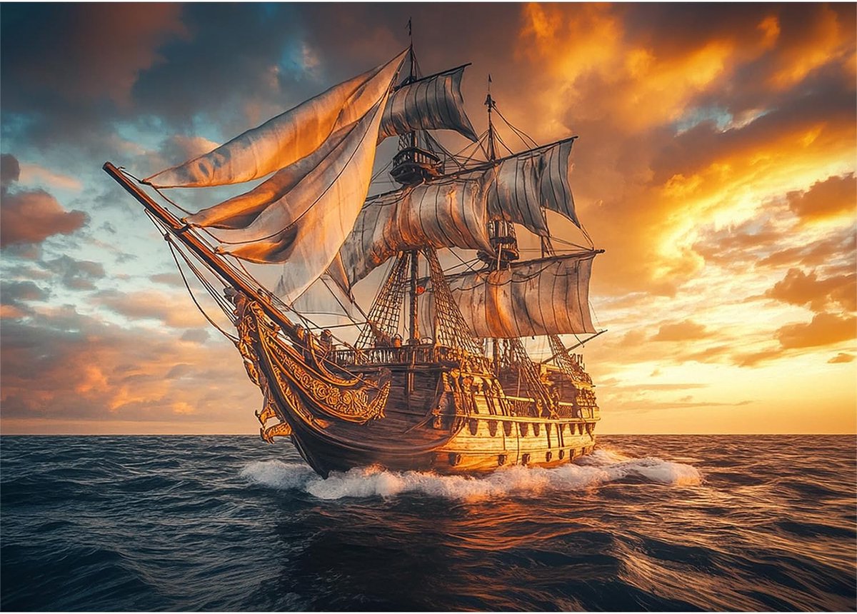 Legpuzzels voor volwassenen, 1000 stukjes, onmogelijk, moeilijk, moeilijk, uitdagende puzzels voor volwassenen, 1000 stuks, puzzel met 1000 stukjes, verkennen van de zeilboot, 1000 stukjes, 71