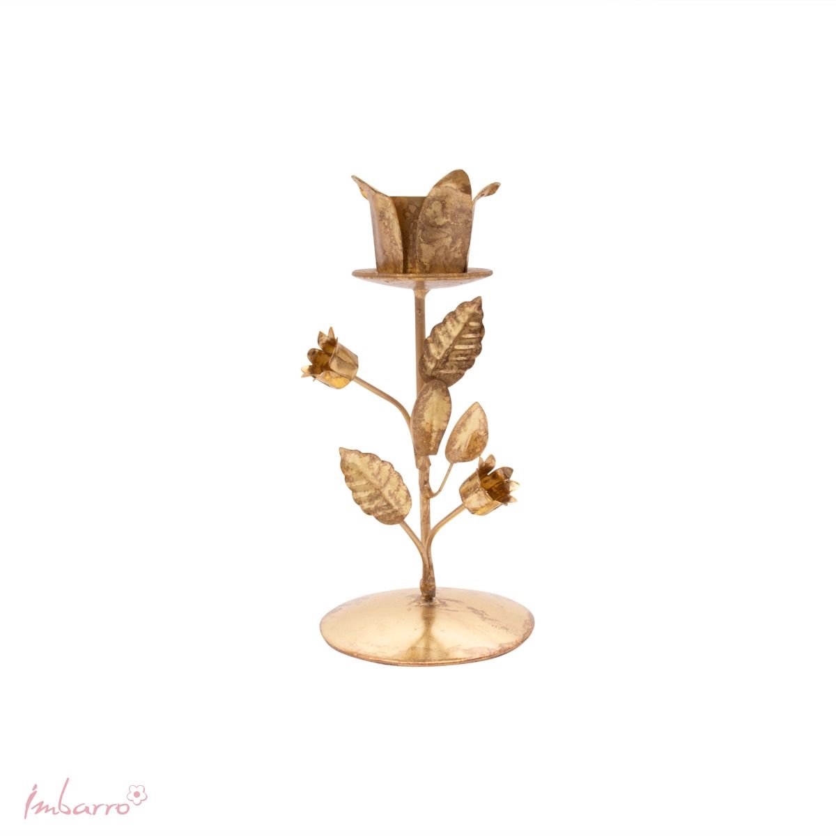 Imbarro Home & Fashion - Kandelaar Laudine - Goud - L:6 W:6 H:13 cm