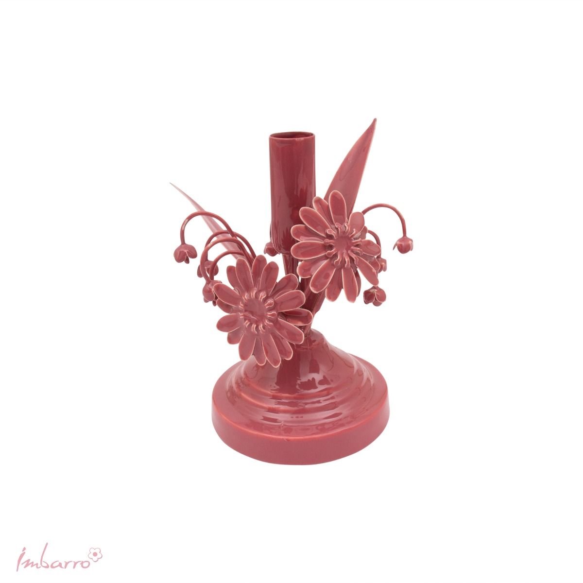 Imbarro Home & Fashion - Kandelaar Fleurie Marsala - Paars - L:15 W:11 H:17 cm