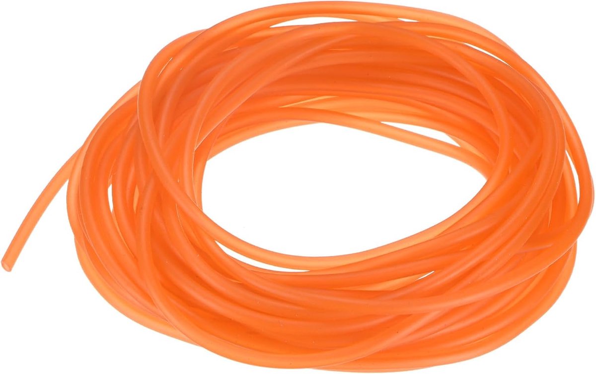 Natuurlijke latex rubberen buis, 3/32 inch [2 mm] ID x 5/32 inch [4 mm] OD 33ft lengte latex slang buis voor thuis/laboratorium/sport, zeer elastische band buizen [oranje]