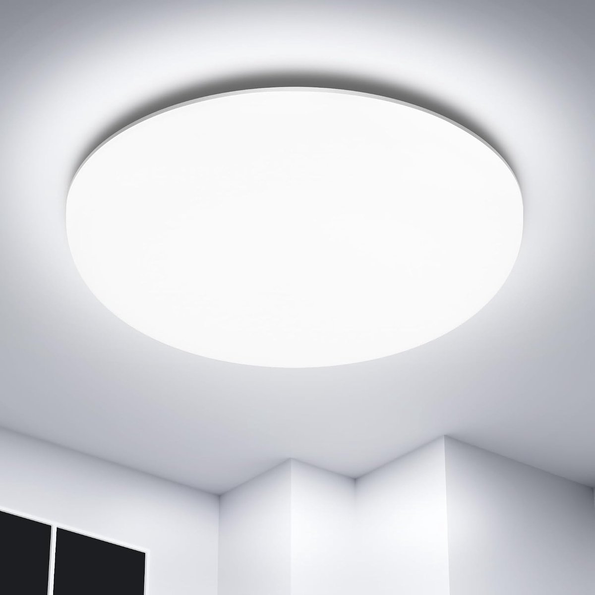 36 W, 4500 lm, IP54 waterdicht, rond, plat, moderne stijl, ultrahelder koud wit licht, frameloos licht, ideaal voor woonkamer, keuken en slaapkamer, 6500 K