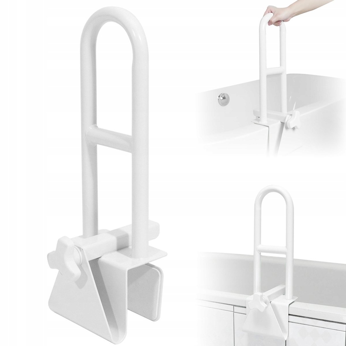 Badgreep Verstelbaar - Instaphulp voor Bad - Klembreedte 8-17 cm - Tot 100 kg - 50 cm Hoog - Montage Zonder Gereedschap