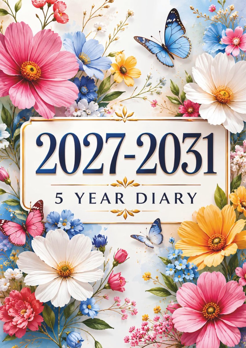 5 Year Diary 2027–2031 A4: 60-Month Calendar Organizer Two Pages Per Month from January 2027 to December 2031 with UK - ShopVlot