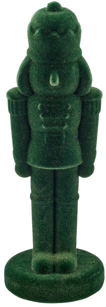 Gasper Notenkraker Beflokt Donkergroen Ø 11 cm x 31 cm