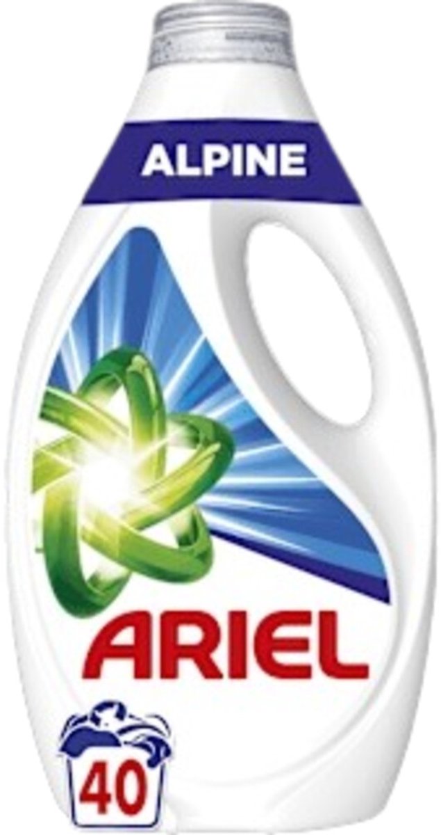 Ariel - Vloeibaar Wasmiddel Alpine 40 Wasbeurten - 4 x 1800 ml - Voordeelverpakking