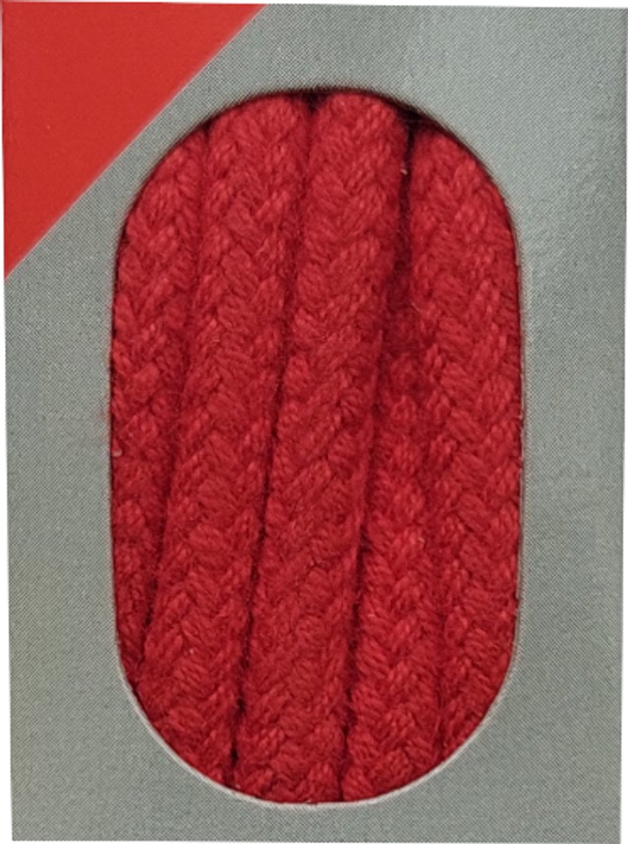 Bob Veter - Rood - Extra Dik Rond - Lengte 180 cm - Dikte 5 mm - Schoenveter
