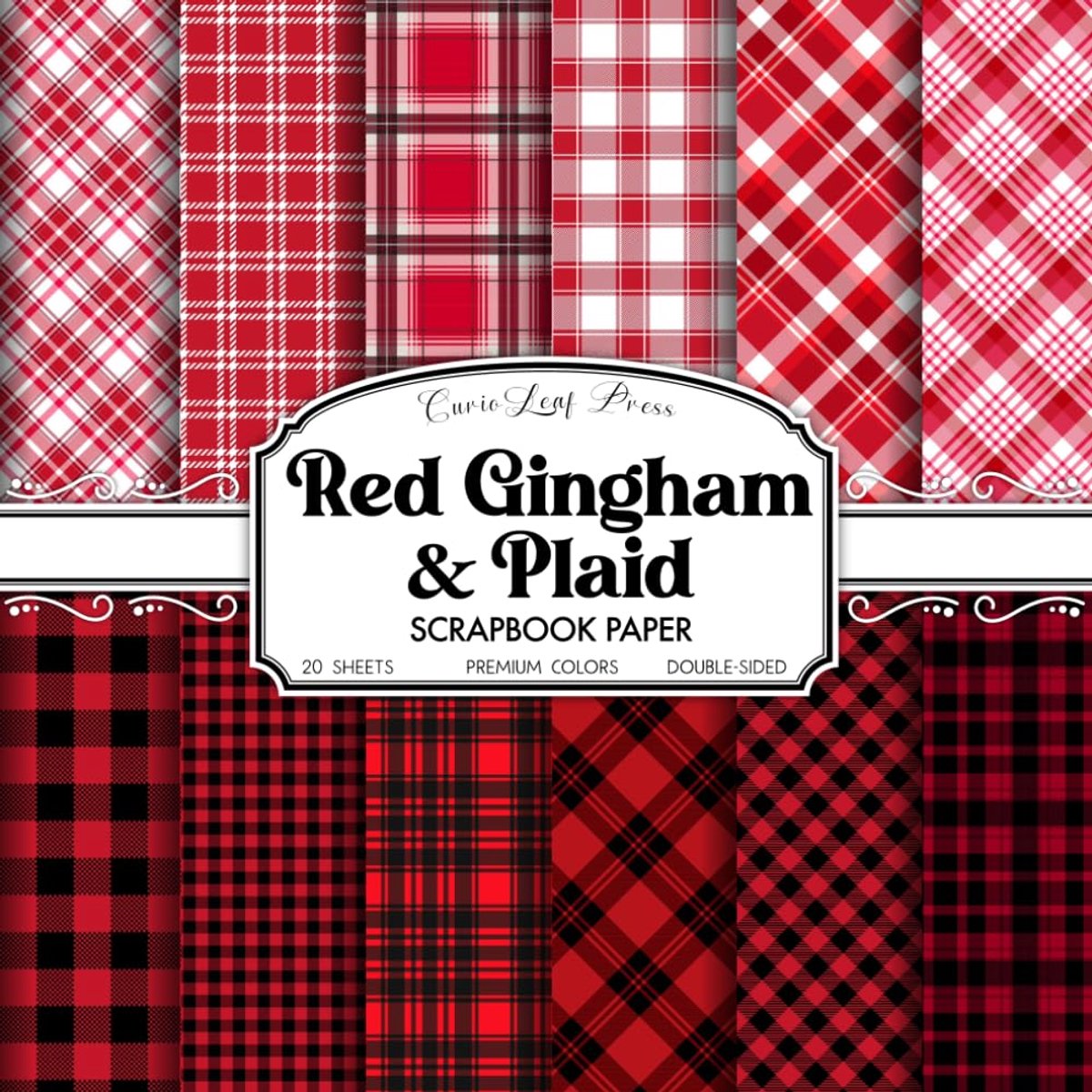 Red Gingham & Plaid Scrapbook Paper: Buffalo Check & Tartan Patterns - ShopVlot