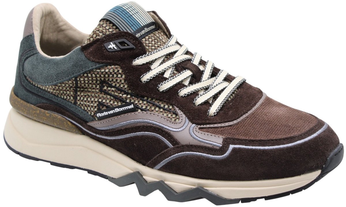 Floris Van Bommel Sfm-10198 De Zager Sneakers - Textiel - Heren - Bruin - Maat 41⅓