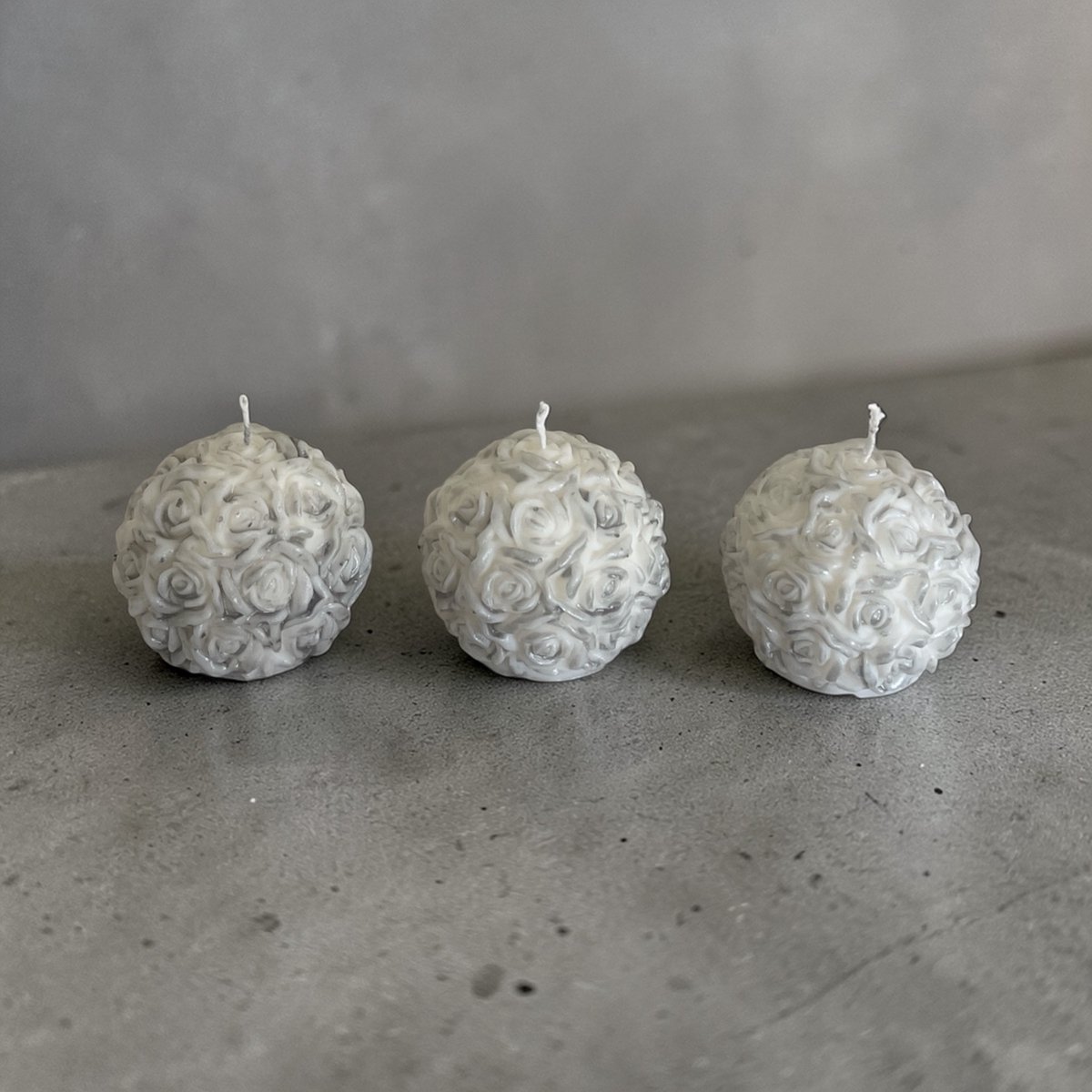 BAM Rozenkaarsen - Decoratieve Kaarsen - Zilver - 6 Stuks
