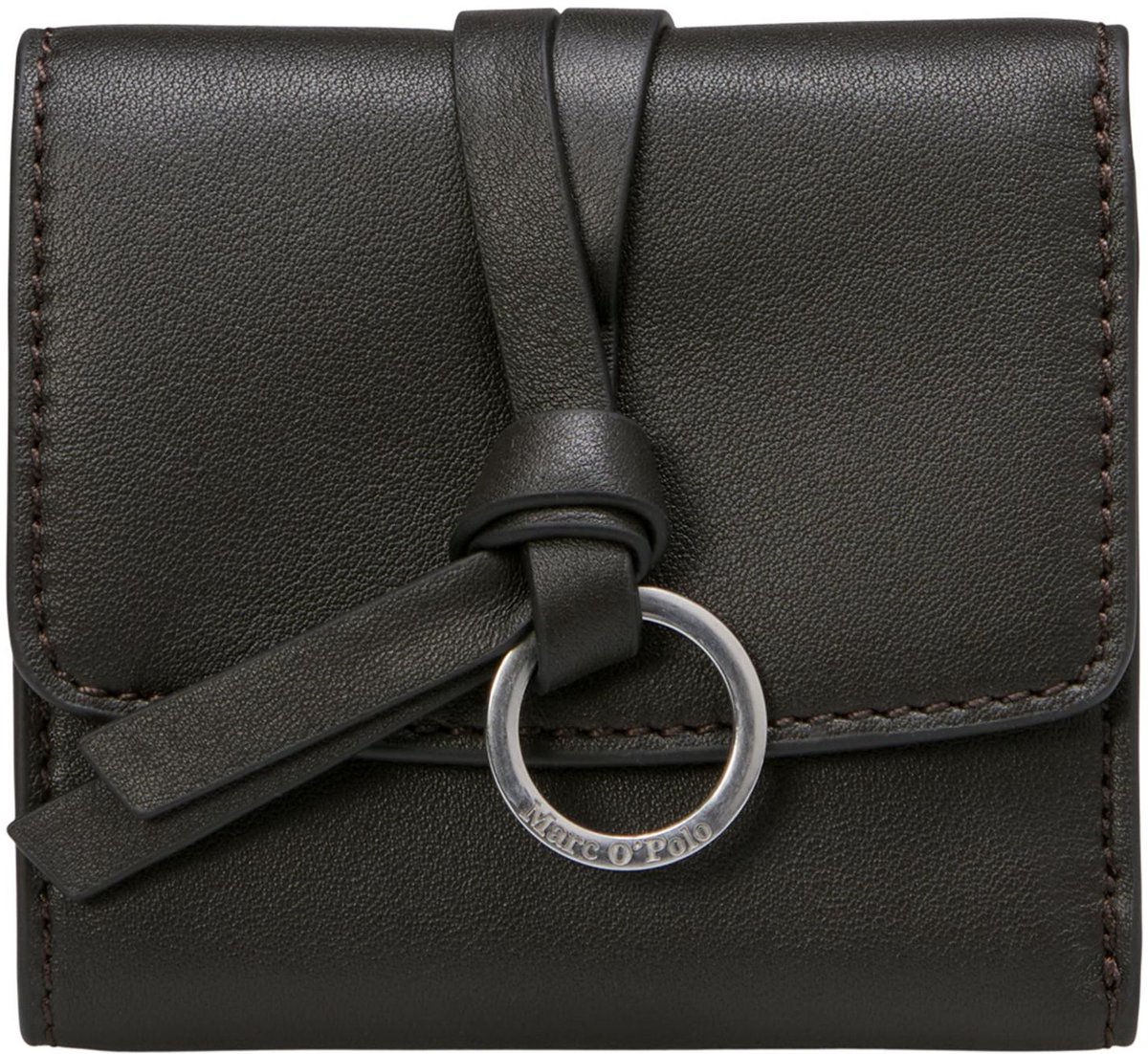 Marc O'Polo portemonnee Lunya Leather Combi Wallet Burnt Coffee donkerbruin