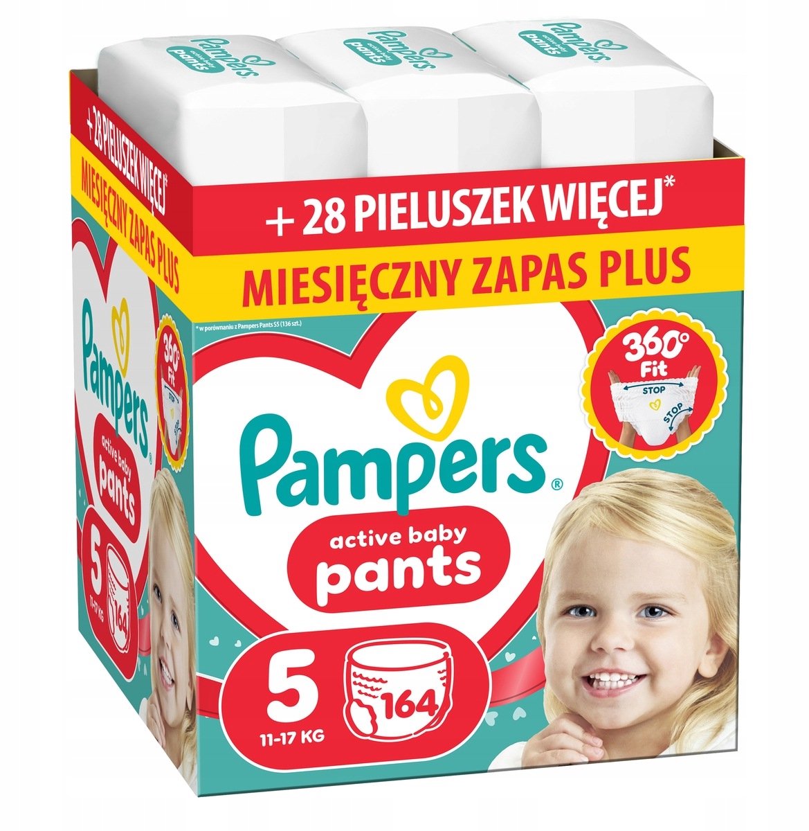 Pampers luierbroekjes maat 5 | 164 stuks