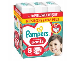 Pampers Broek Maat 8 - 112 stuks - 17+ kg - Extra Zacht