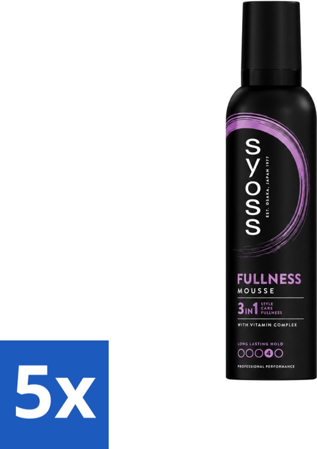 5 x Syoss - Fullness - Haarmousse - Lichtgewicht Volume - 250 ml - Voordeelverpakking - 5 stuks