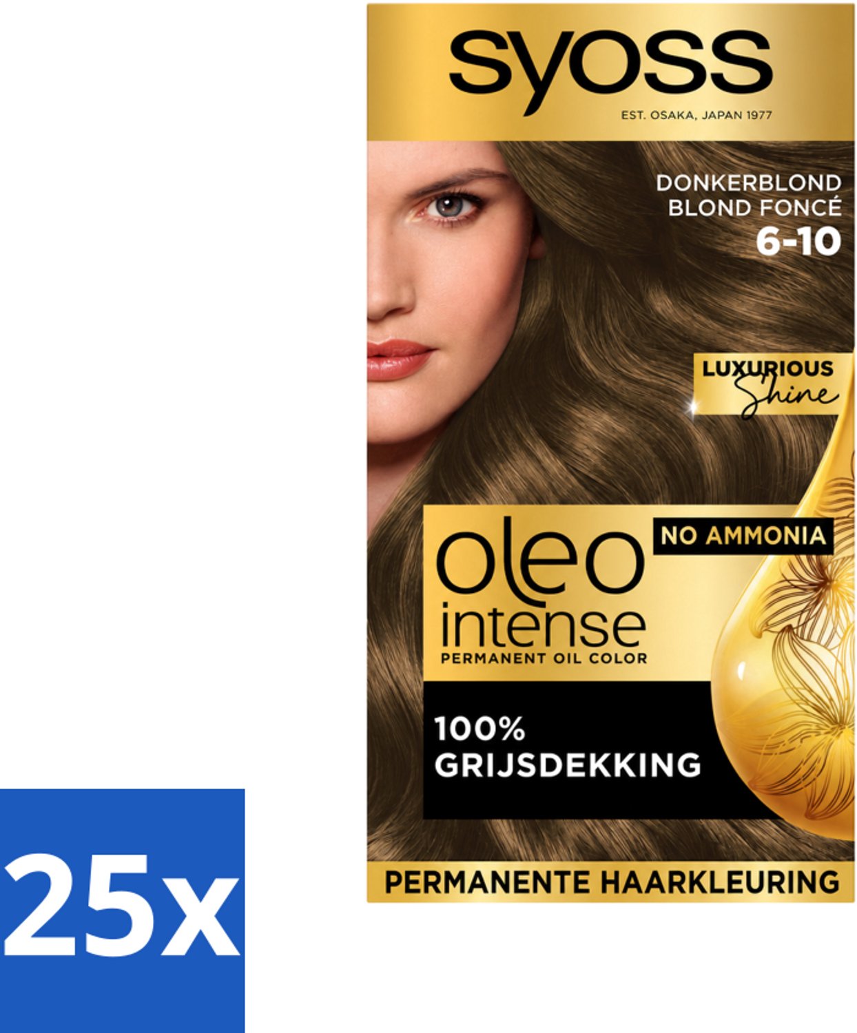 Syoss Oleo Intense - Haarverf - 6-10 - Donkerblond - 115ml x 25