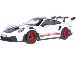 Porsche 911 GT3 RS w Weissach Pack 2022 Wit Rood - Modelauto 1/18 Norev
