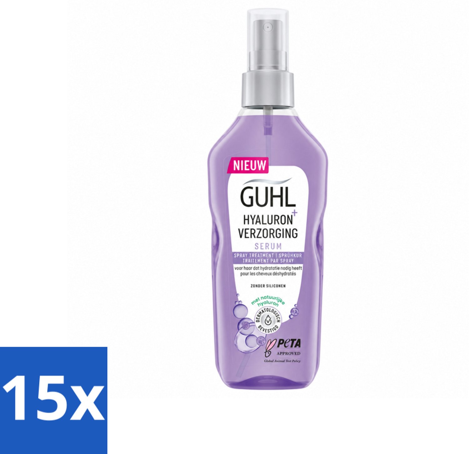 15 x Guhl - Spray - Hyaluron Verzorging - 150 ml - Voordeelverpakking - 15 stuks