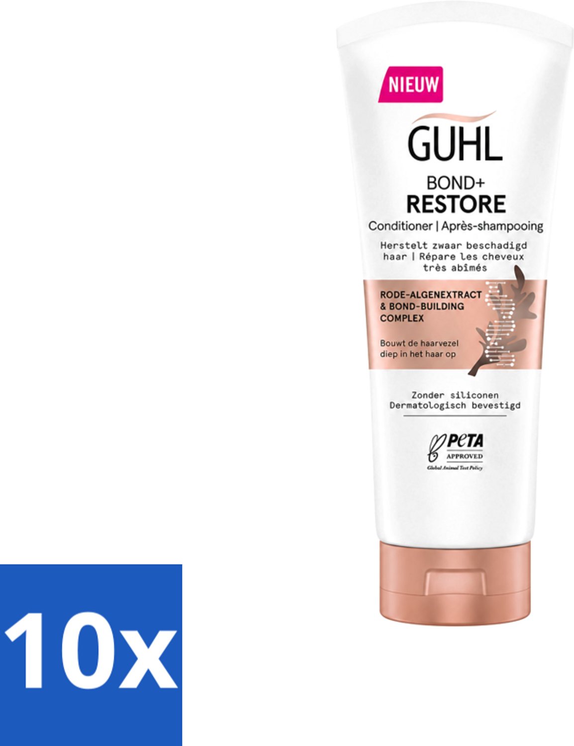 10 x Guhl - Conditioner - Bond+ Restore - 200 ml - Voordeelverpakking - 10 stuks