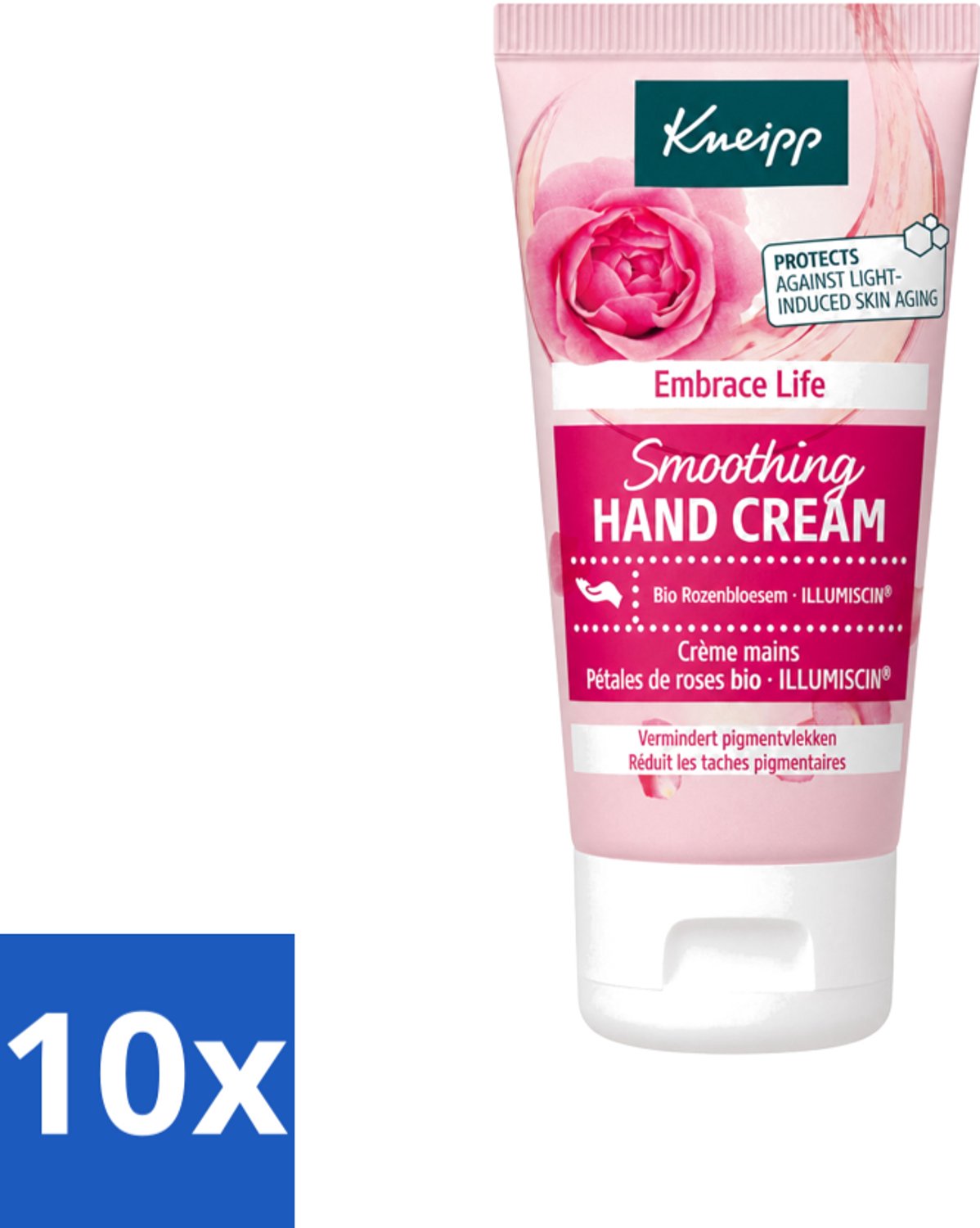 10 x Kneipp - Handcrème - Embrace Life - Anti‑Aging (ILLUMISCIN) - 50 ml - Voordeelverpakking - 10 stuks