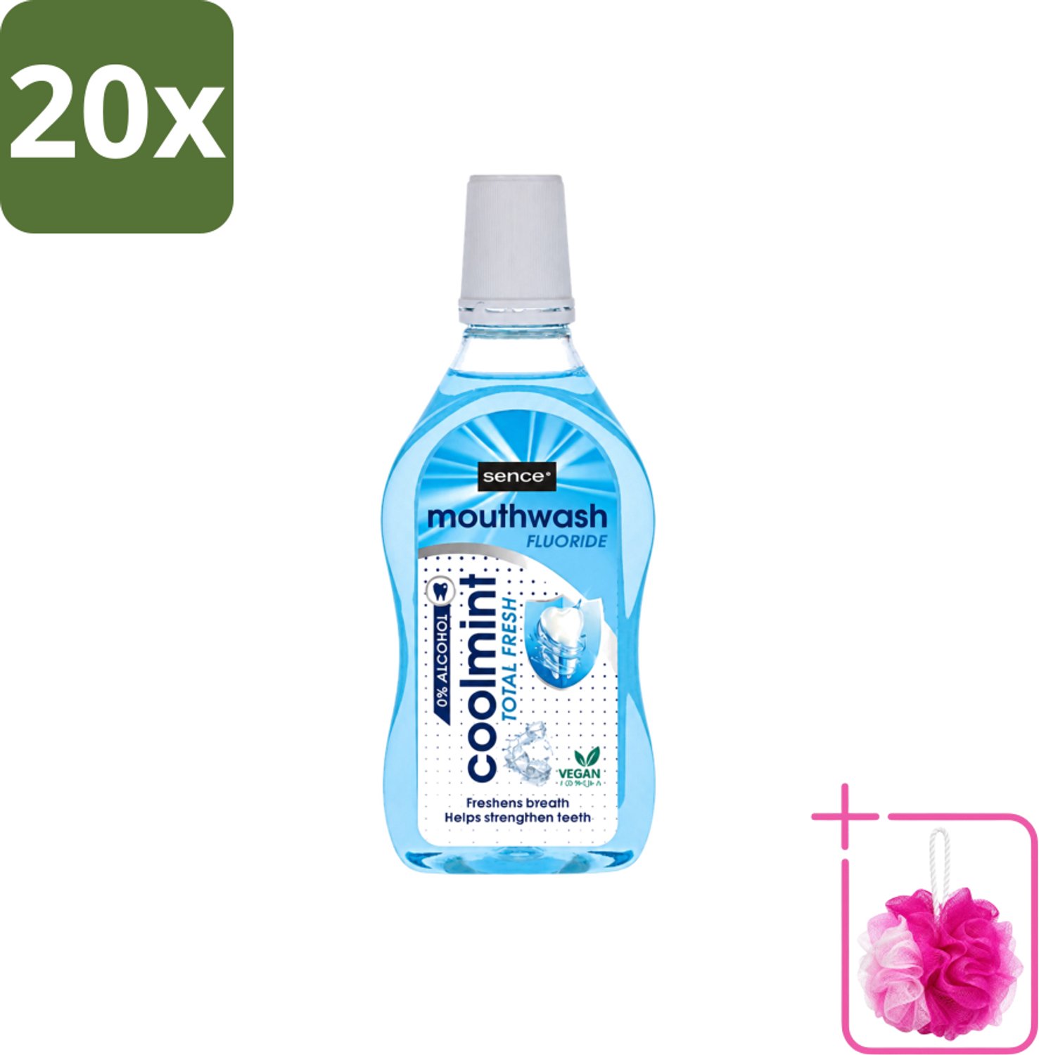 20 x Sence - Fresh Coolmint - Mondwater - Verfrissend - 500 ml - Bulkverpakking - Mondwater - Douchemop - Frisse adem