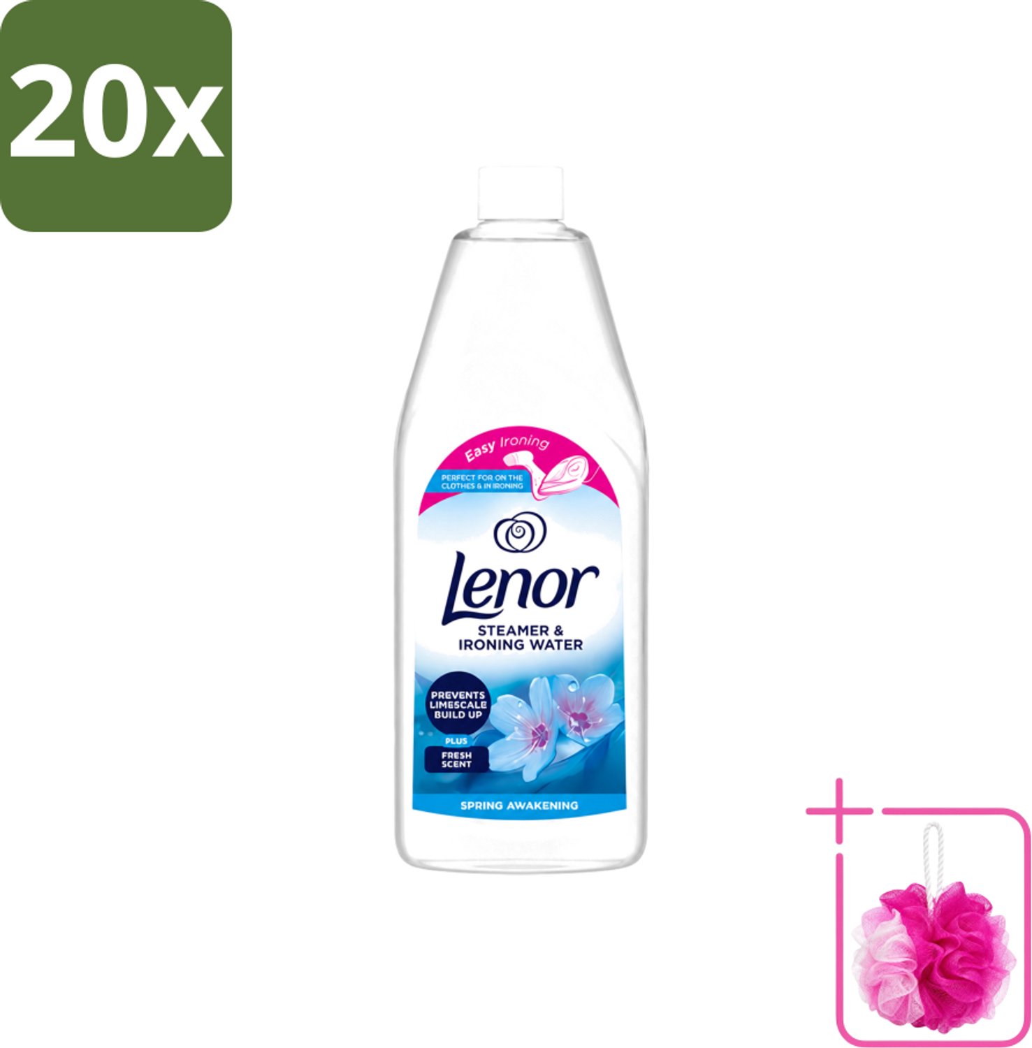 20 x Lenor - Strijkwater - Spring Awakening - Textielverfrisser - 1000 ml - Bulkverpakking - Strijkwater - Douchemop - Textielverfrisser