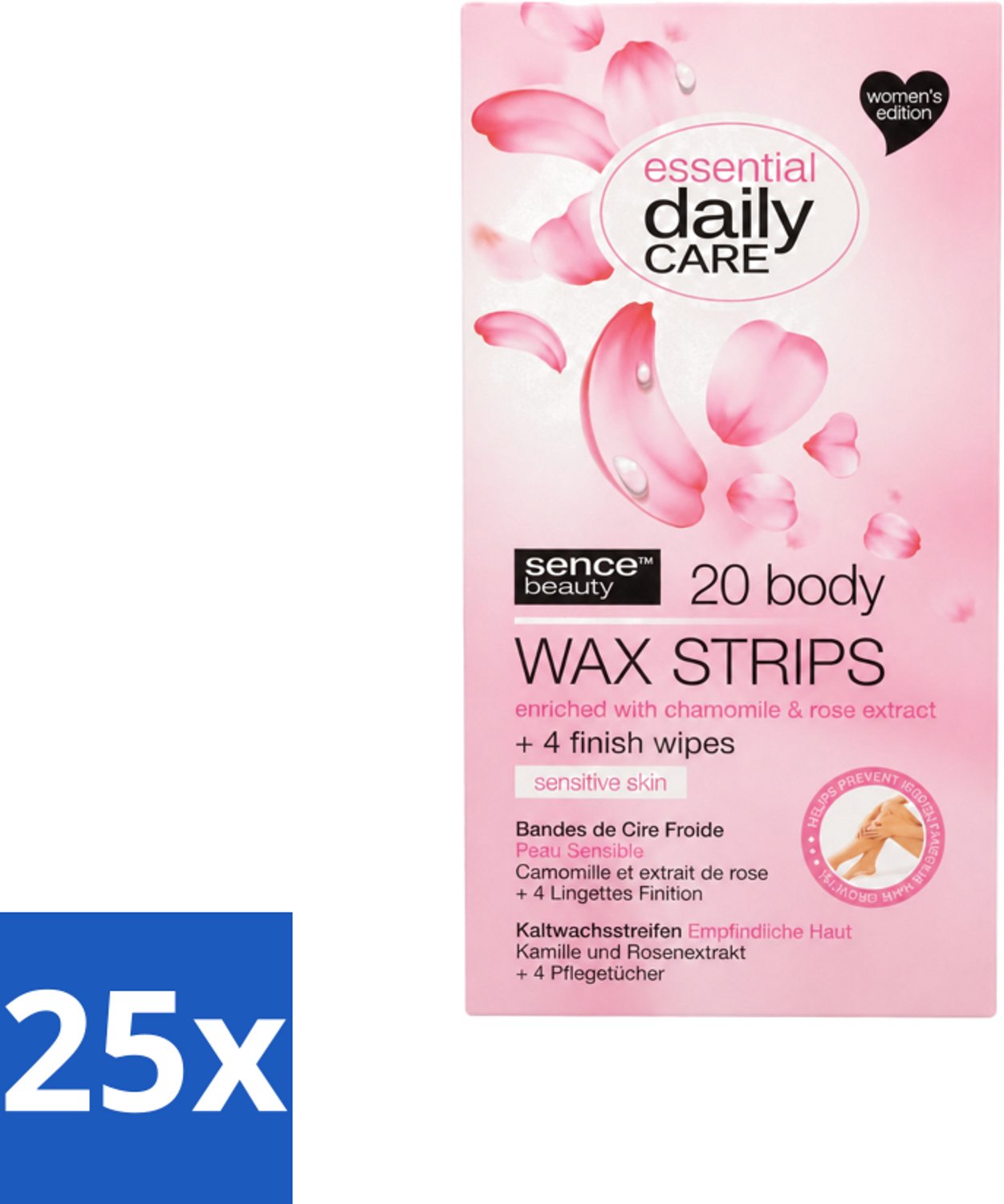 25 x Sence – Wax Strips – Lichaam – Ontharing – 20 Strips - Voordeelverpakking - 25 stuks