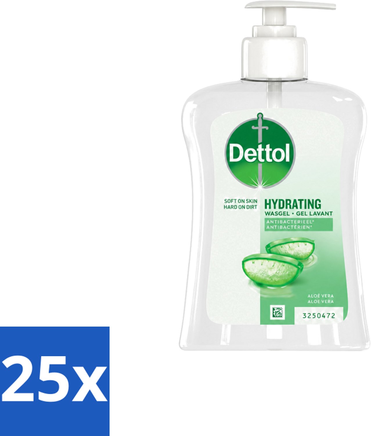 25 x Dettol – Antibacteriële Handzeep – Aloë Vera – 250 ml - Voordeelverpakking - 25 stuks