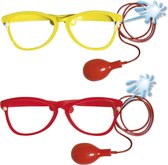 WIDMANN - Clown water bril voor volwassenen - Willekeurige kleur - Accessoires > Fopartikelen