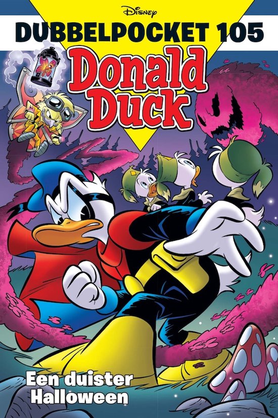 Stripboek Donald Duck Dubbelpocket 105 Een duister Halloween met een superheld en neefjes in een griezelig bos.