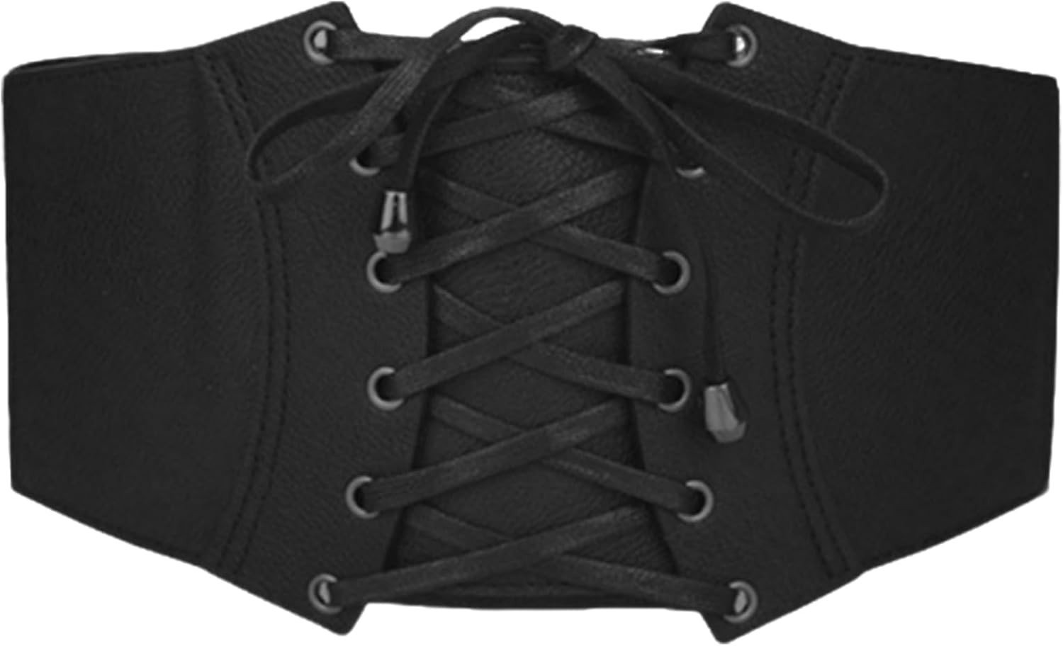 Elegante Zwarte Corsetriem voor Vrouwen, 65 - 83 cm, Perfect voor Middeleeuwse en Piratenkostuums, Corset Accessoire