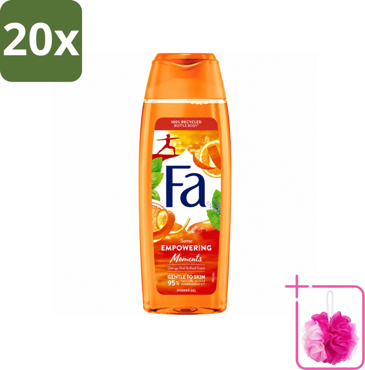20 x Fa – Douchegel – Empowering Moments – 250 ml - Bulkverpakking - Douchegel - Douchemop - Geur